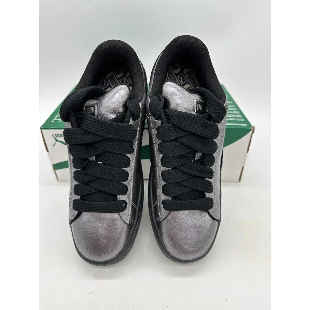 Puma Suede XL Galactic Men's Size 9 Silver Black Athletic Shoes 401920 01